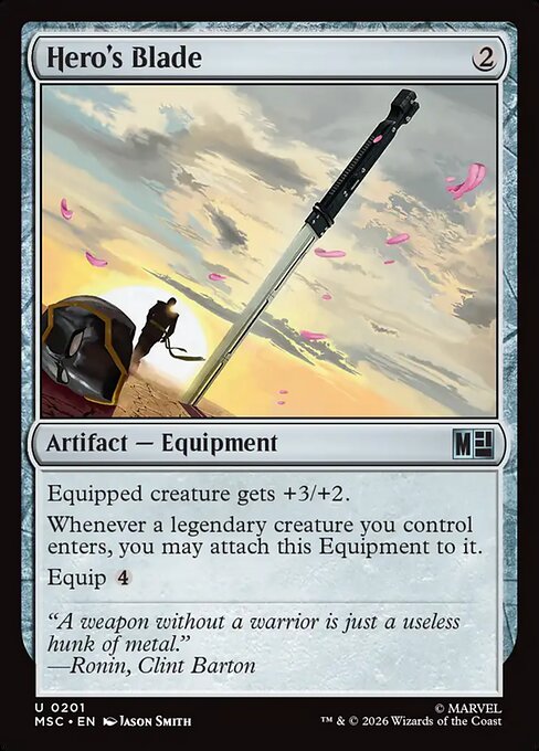 Hero's Blade - Marvel Super Heroes Commander Magic card
