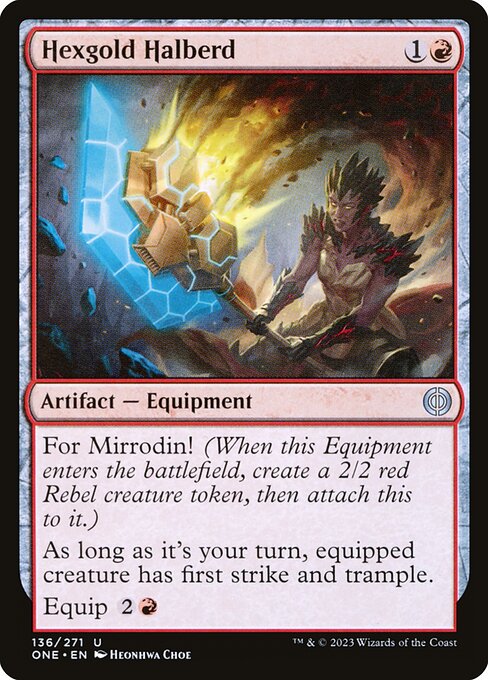 Hexgold Halberd - Phyrexia: All Will Be One Magic card