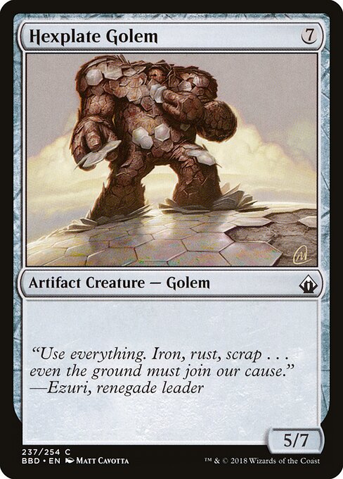 Hexplate Golem - Battlebond Magic card