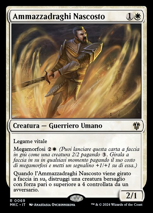 Ammazzadraghi Nascosto (Hidden Dragonslayer) - Murders at Karlov Manor Commander (#69) - Illustrated by Anastasia Ovchinnikova - Magic: The Gathering Card