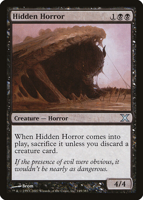 Hidden Horror - Tenth Edition Magic card