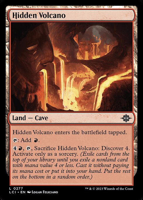 Hidden Volcano - The Lost Caverns of Ixalan (#277) - Illustrated by Logan Feliciano - Magic: The Gathering Card