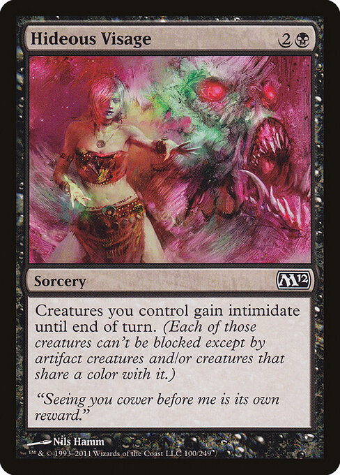 Hideous Visage - Magic 2012 Magic card