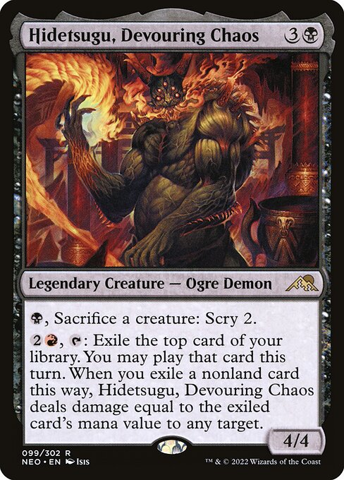 Hidetsugu, Devouring Chaos - Kamigawa: Neon Dynasty Magic card
