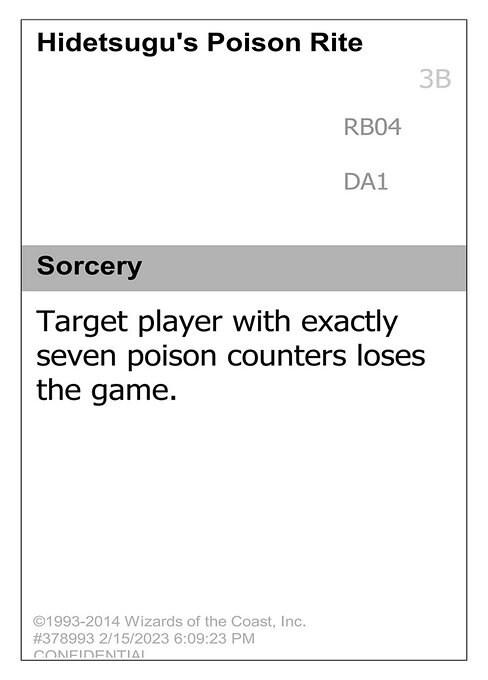 Hidetsugu's Poison Rite - Unknown Event Magic card