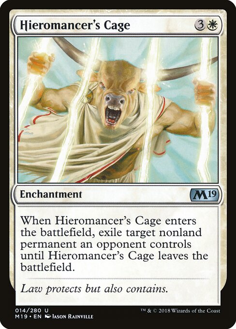 Jaula de hieromante (Hieromancer's Cage) - Core Set 2019 (#14) - Illustrated by Jason Rainville - Magic: The Gathering Card