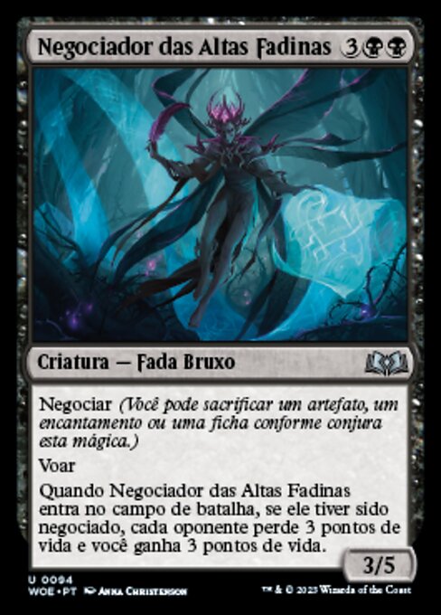 Gran hada negociadora (High Fae Negotiator) - Wilds of Eldraine (#94) - Illustrated by Anna Christenson - Magic: The Gathering Card
