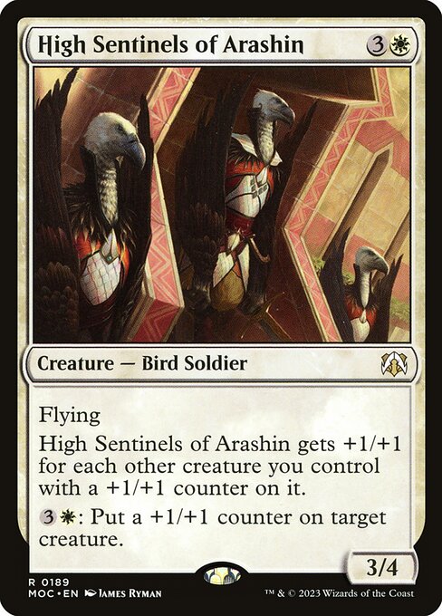 High Sentinels of Arashin - March of the Machine Commander (#189) - Illustrated by James Ryman - Magic: The Gathering Card