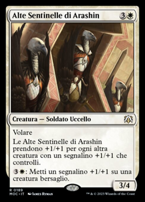 Alte Sentinelle di Arashin (High Sentinels of Arashin) - Khans of Tarkir (#13) - Illustrated by James Ryman - Magic: The Gathering Card
