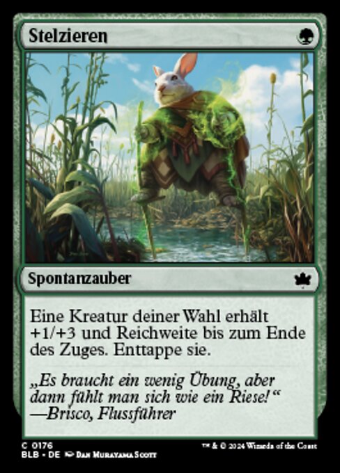 Foulée haute (High Stride) - Bloomburrow (#176) - Illustrated by Dan Murayama Scott - Magic: The Gathering Card