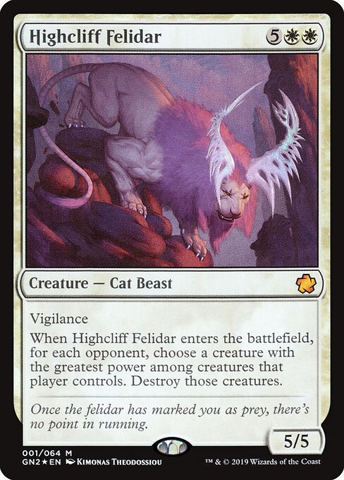 Highcliff Felidar - Game Night 2019 Magic card