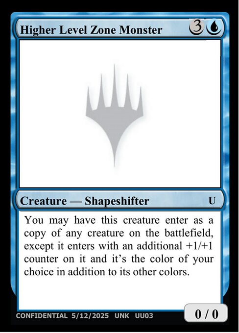 Higher Level Zone Monster - Unknown Event Magic card