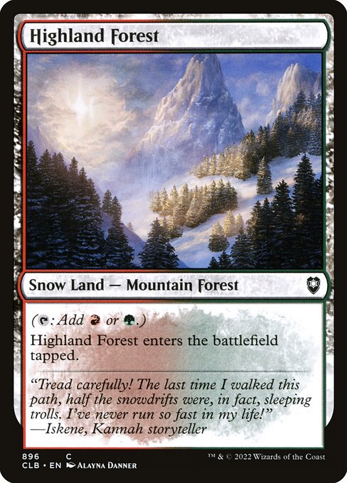 Highland Forest - Commander Legends: Battle for Baldur's Gate Magic card