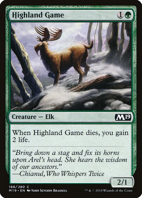 Highland Game - Core Set 2019 Magic card