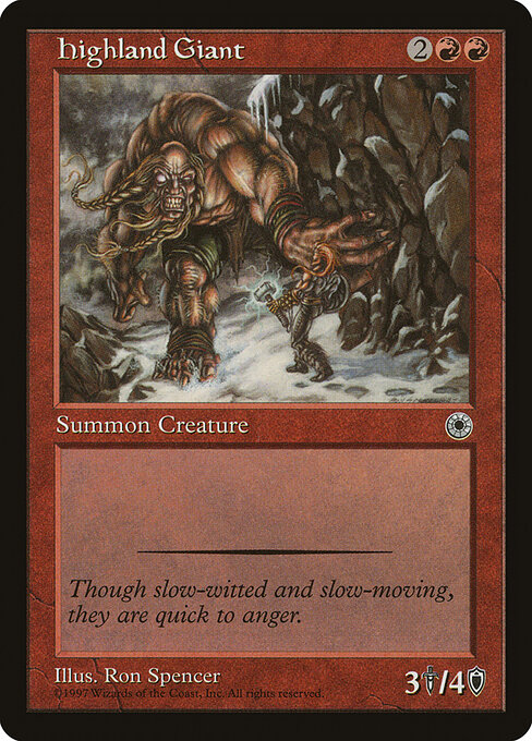 Highland Giant - Portal Magic card