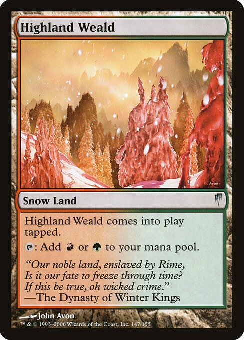 Highland Weald - Coldsnap Magic card