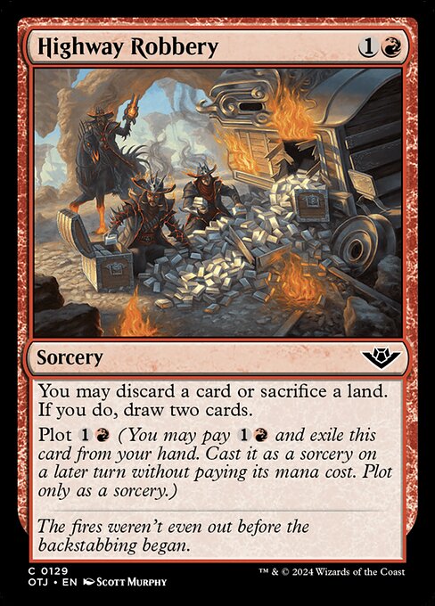 Vol de grand chemin (Highway Robbery) - Outlaws of Thunder Junction (#129) - Illustrated by Scott Murphy - Magic: The Gathering Card