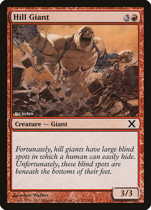 Hill Giant - Tenth Edition (#212) - Illustrated by Kev Walker - Magic: The Gathering Card