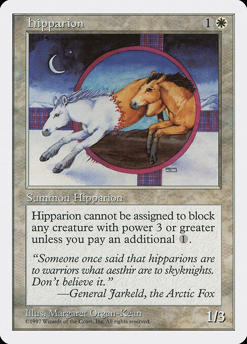 Hipparion - Fifth Edition (#34) - Illustrated by Margaret Organ-Kean - Magic: The Gathering Card