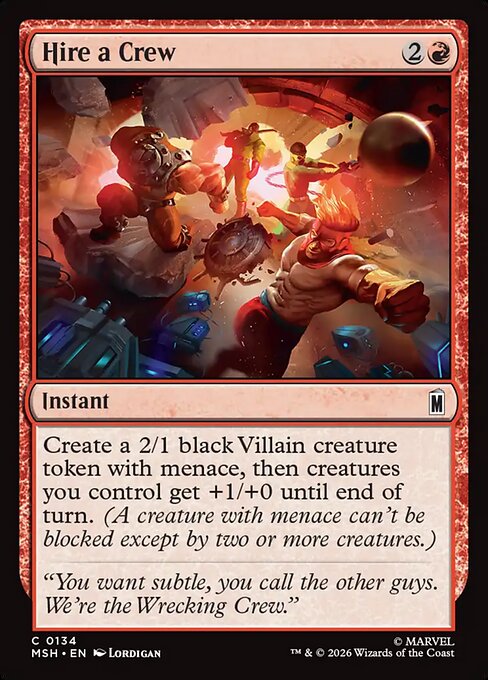 Hire a Crew - Marvel Super Heroes Magic card