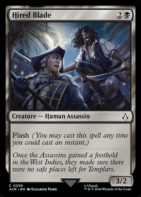 Asesino a sueldo (Hired Blade) - Assassin's Creed (#299) - Illustrated by Elizabeth Peiró - Magic: The Gathering Card