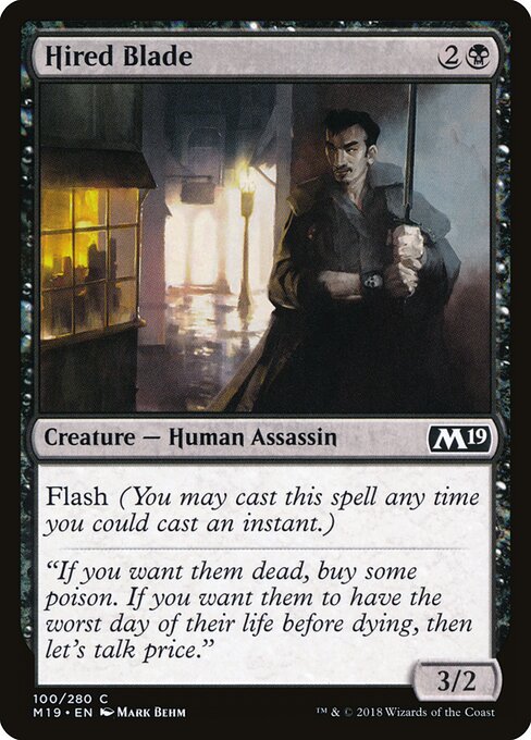 Hired Blade - Core Set 2019 Magic card