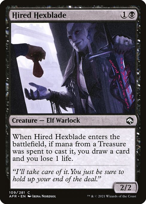 Hired Hexblade - Adventures in the Forgotten Realms Magic card