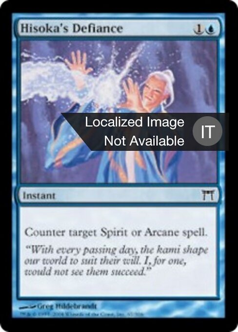 Hisokas Widerstand (Hisoka's Defiance) - Champions of Kamigawa (#67) - Illustrated by Greg Hildebrandt - Magic: The Gathering Card