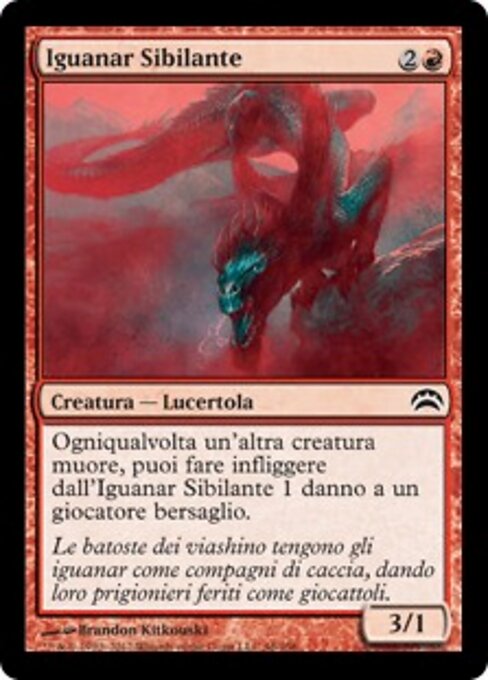 風切るイグアナール (Hissing Iguanar) - Ultimate Masters (#134) - Illustrated by Zoltan Boros - Magic: The Gathering Card