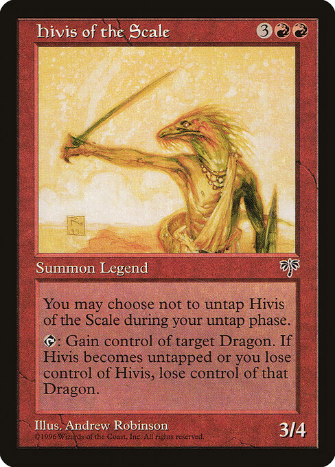 Hivis della Scaglia (Hivis of the Scale) - Mirage (#182) - Illustrated by Andrew Robinson - Magic: The Gathering Card