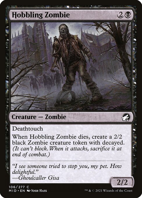 Hobbling Zombie - Innistrad: Midnight Hunt Magic card