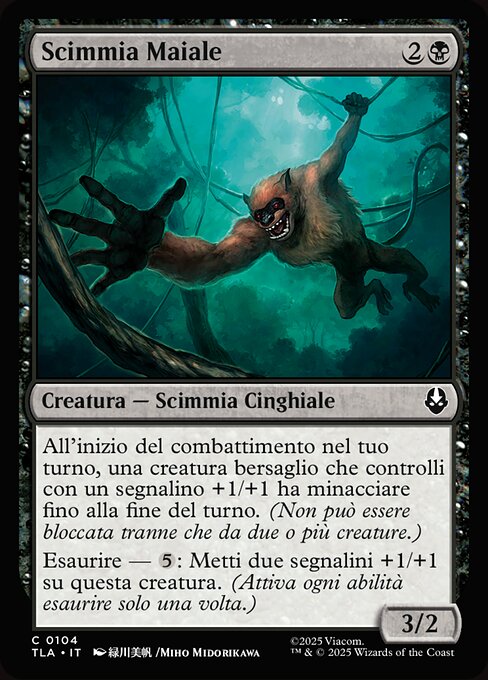 Scimmia Maiale (Hog-Monkey) - Avatar: The Last Airbender (#104) - Illustrated by Miho Midorikawa - Magic: The Gathering Card
