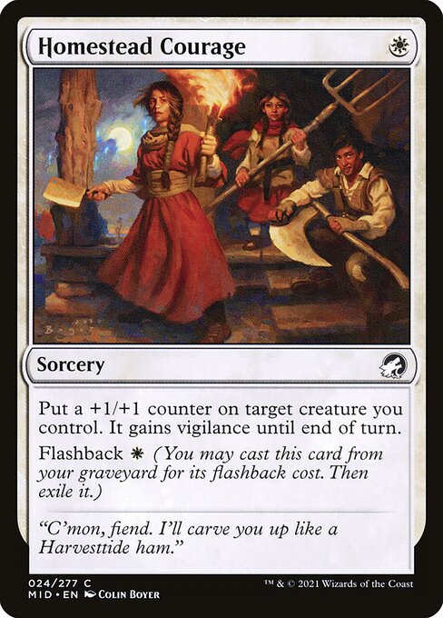 Homestead Courage - Innistrad: Midnight Hunt Magic card