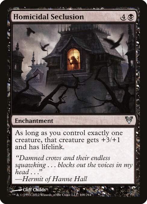 Homicidal Seclusion - Avacyn Restored (#108) - Illustrated by Cliff Childs - Magic: The Gathering Card