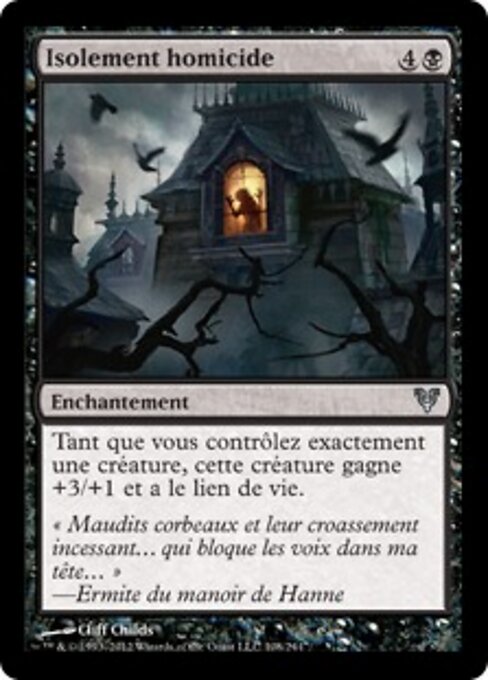 人殺しの隠遁生活 (Homicidal Seclusion) - Avacyn Restored (#108) - Illustrated by Cliff Childs - Magic: The Gathering Card