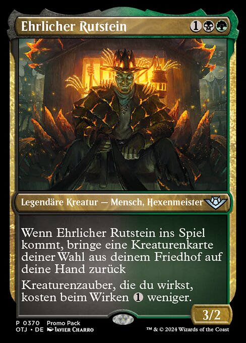 Ehrlicher Rutstein (Honest Rutstein) - Outlaws of Thunder Junction (#370) - Illustrated by Javier Charro - Magic: The Gathering Card