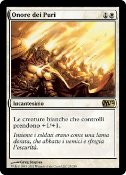 Onore dei Puri (Honor of the Pure) - Magic 2010 (#16) - Illustrated by Greg Staples - Magic: The Gathering Card