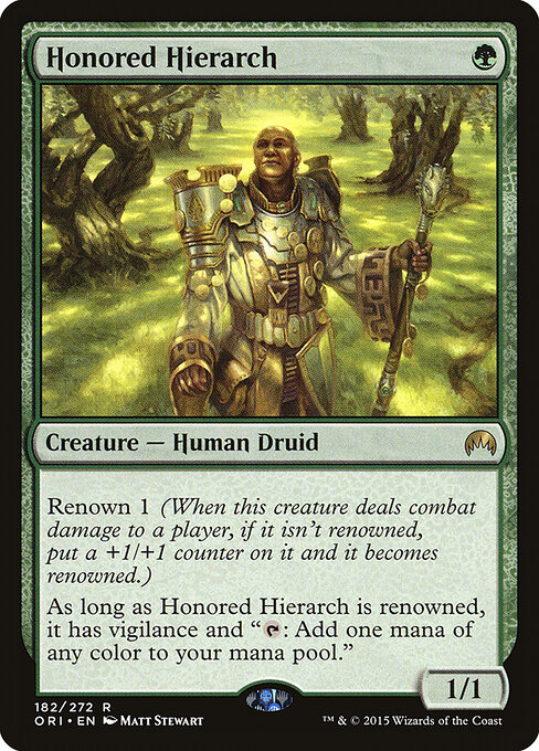 Honored Hierarch - Magic Origins (#182) - Illustrated by Matt Stewart - Magic: The Gathering Card