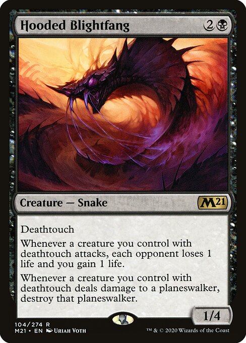 Hooded Blightfang - Core Set 2021 Magic card