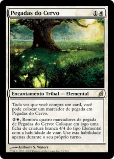 Impronte del Cervo (Hoofprints of the Stag) - Lorwyn Eclipsed Commander (#64) - Illustrated by Anthony S. Waters - Magic: The Gathering Card