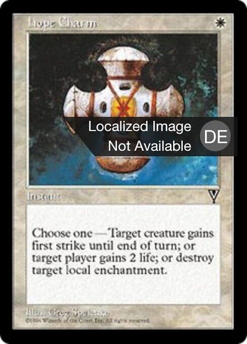 希望の魔除け (Hope Charm) - Visions (#8) - Illustrated by Greg Spalenka - Magic: The Gathering Card