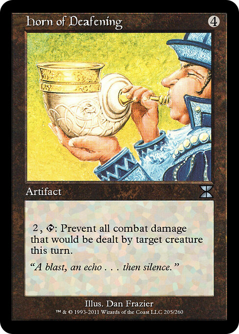 Horn of Deafening - Masters Edition IV (#205) - Illustrated by Dan Frazier - Magic: The Gathering Card