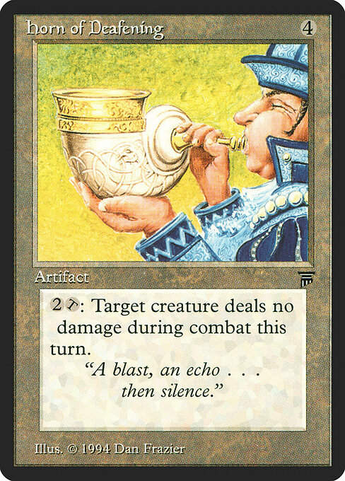 Corno Assordante (Horn of Deafening) - Legends (#280) - Illustrated by Dan Frazier - Magic: The Gathering Card