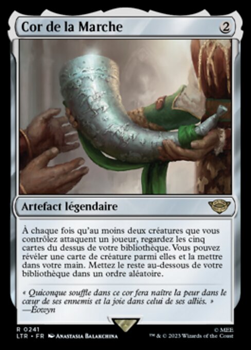 Trombeta da Marca (Horn of the Mark) - The Lord of the Rings: Tales of Middle-earth (#241) - Illustrated by Anastasia Balakchina - Magic: The Gathering Card