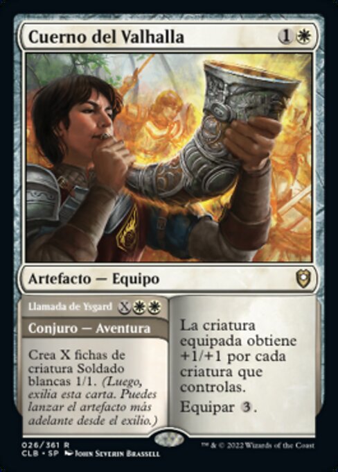 Horn of Valhalla // Ysgard's Call - Commander Legends: Battle for Baldur's Gate (#26) - Illustrated by John Severin Brassell - Magic: The Gathering Card