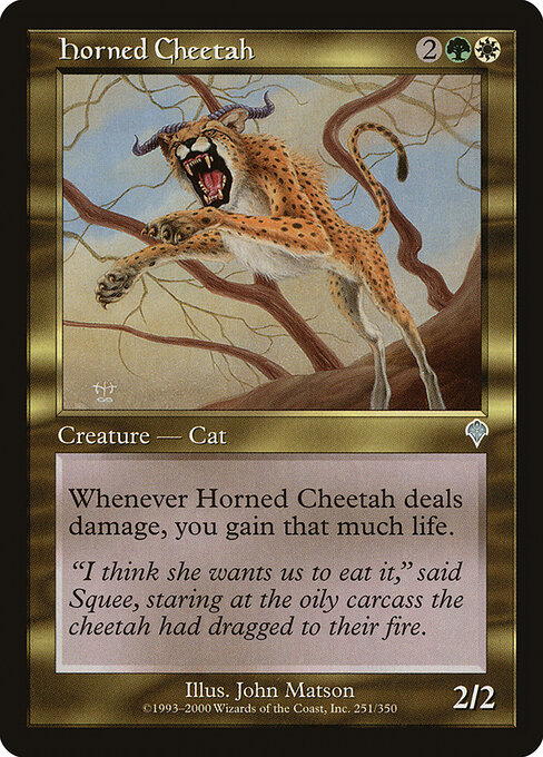 Horned Cheetah - Invasion Magic card