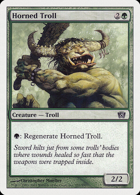 Horned Troll - Eighth Edition (#257) - Illustrated by Christopher Moeller - Magic: The Gathering Card