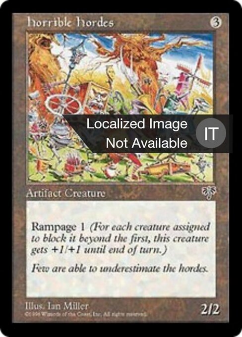 異形の大軍 (Horrible Hordes) - Mirage (#304) - Illustrated by Ian Miller - Magic: The Gathering Card