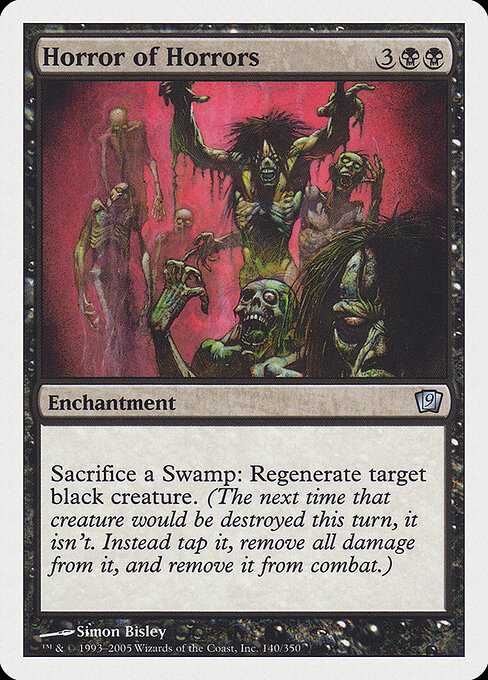 Horror of Horrors - Ninth Edition (#140) - Illustrated by Simon Bisley - Magic: The Gathering Card