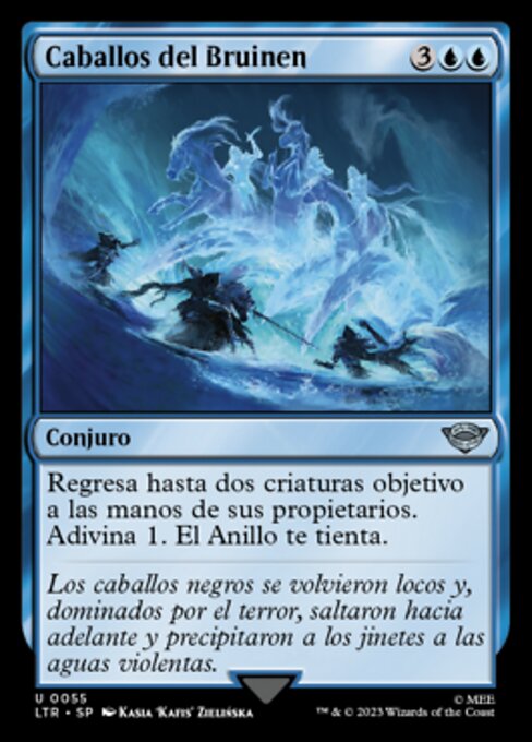 Cavalli del Bruinen (Horses of the Bruinen) - The Lord of the Rings: Tales of Middle-earth (#55) - Illustrated by Kasia 'Kafis' Zielińska - Magic: The Gathering Card